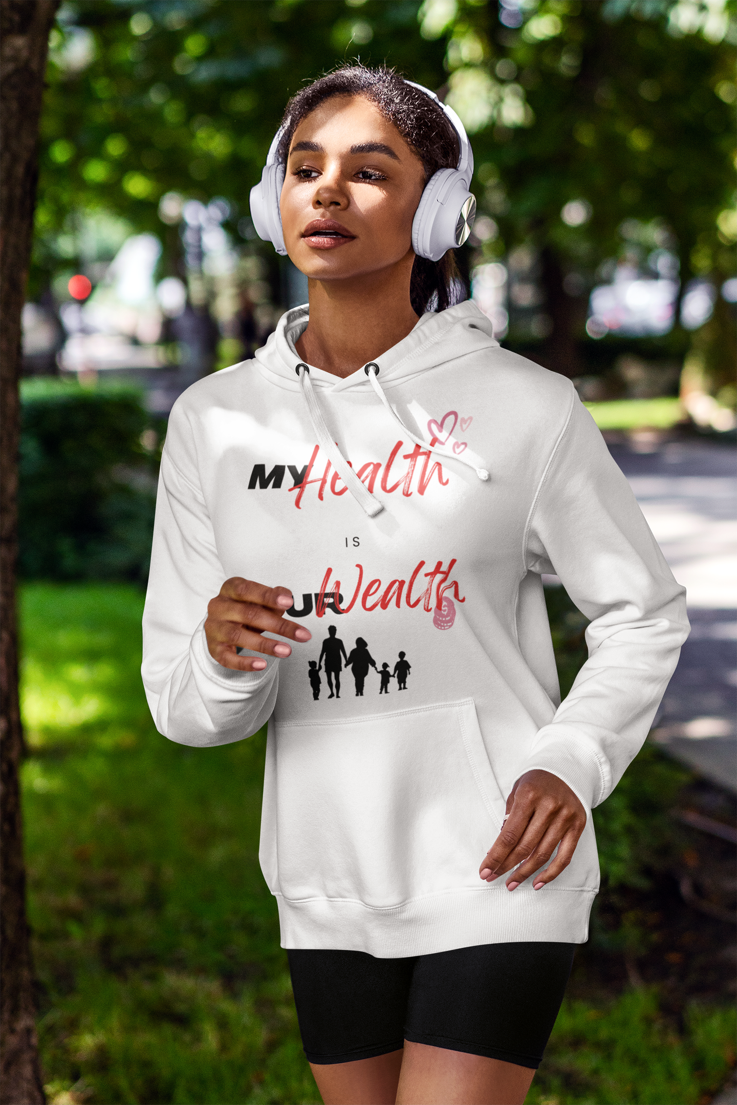 My Health is Our Wealth Unisex Hooded Sweatshirt (Light Hoodie)